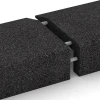 Großaufnahme vom Verbindungssystem von WARCO-Boden 2607 - Rubber Edge Liner im Farbdesign Anthracite. Abmessungen 100 × 40 cm | 5/15 cm.