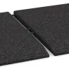 Großaufnahme vom Verbindungssystem von WARCO-Boden 0467 - Corner tile (two chamfered sides) im Farbdesign Anthracite. Abmessungen 500 x 500 x 30 mm.
