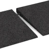 Großaufnahme vom Verbindungssystem von WARCO-Boden 2348 - Transition ramp 75 cm im Farbdesign Anthracite. Abmessungen 75 x 30 cm | 8 < 30 mm.