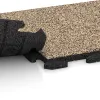 Großaufnahme vom Verbindungssystem von WARCO-Boden 1186 - Dog kennel floor tile im Farbdesign Travertine. Abmessungen 500 x 500 x 30 mm.