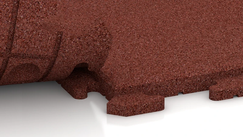 Hidden jigsaw interlock with rounded bevel