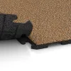 Großaufnahme vom Verbindungssystem von WARCO-Boden 1583 - Playground flooring im Farbdesign Rattan Lounge. Abmessungen 1000 x 1000 x 30 mm.