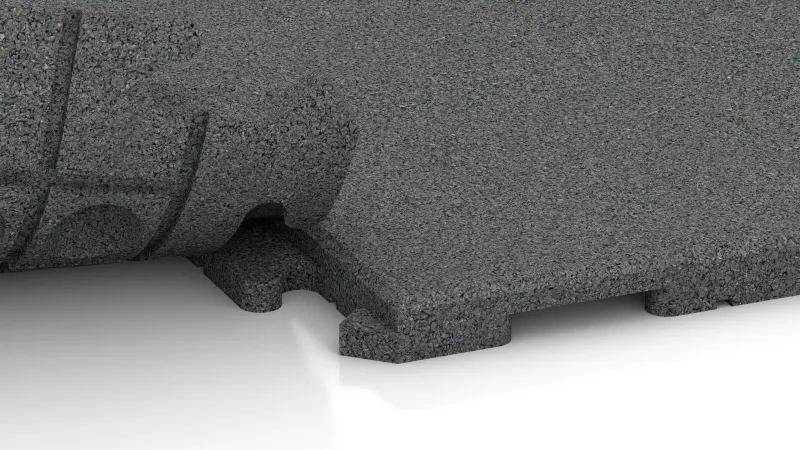 Concealed interlocking puzzle joint with rounded bevel