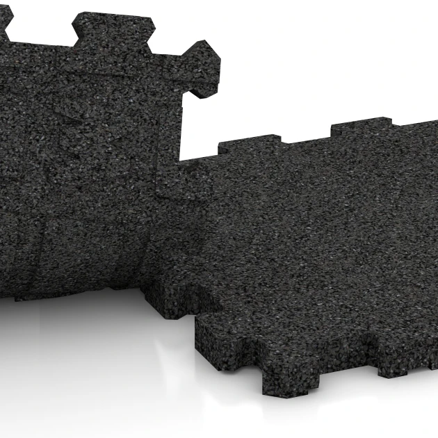 Großaufnahme vom Verbindungssystem von WARCO-Boden 3741 - Deck tile im Farbdesign Anthracite. Abmessungen 30,6 x 30,6 x 2 cm | 0,094 m².