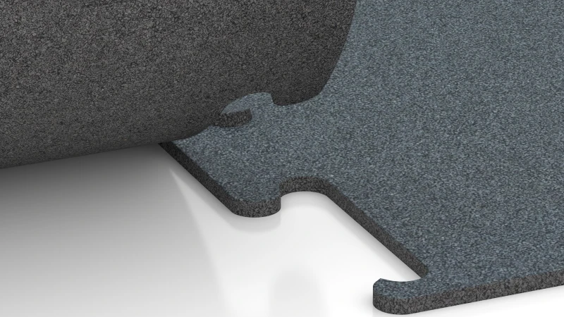 Cut jigsaw interlock without bevel