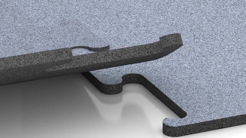 Cut jigsaw interlock without bevel