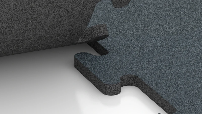 Cut jigsaw interlock without bevel