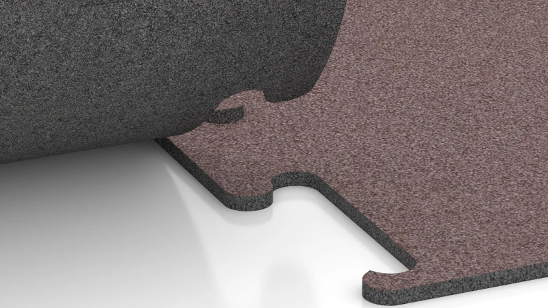 Cut jigsaw interlock without bevel