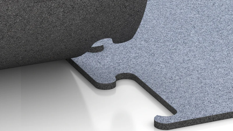 Cut jigsaw interlock without bevel