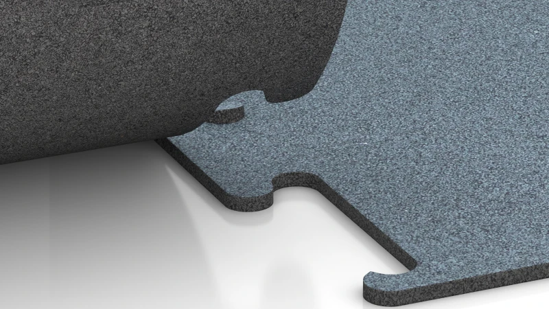 Cut jigsaw interlock without bevel