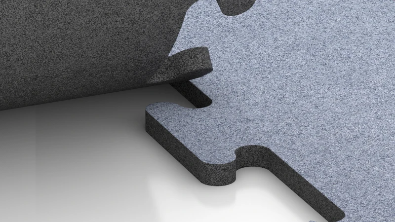 Cut jigsaw interlock without bevel