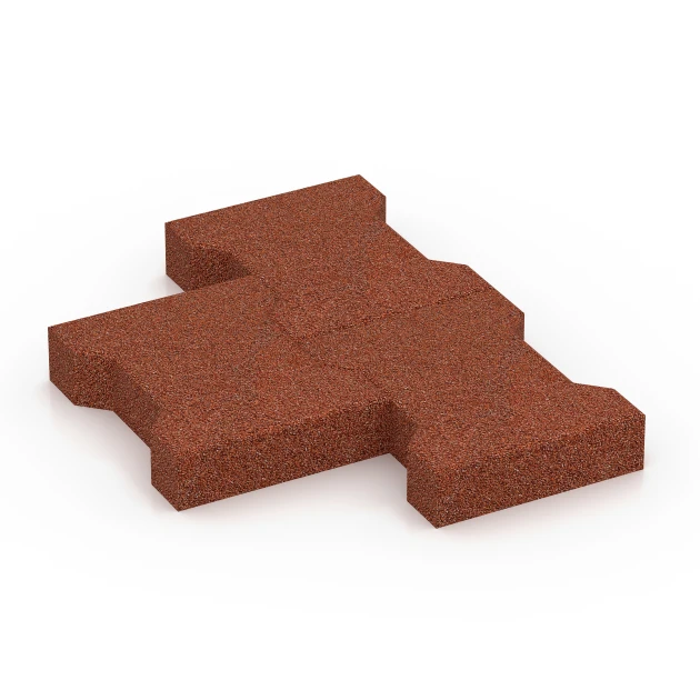 Großaufnahme vom Verbindungssystem von WARCO-Boden 7069 - Block Paving im Farbdesign Brick red. Abmessungen 20 x 16,5 x 4,5 cm | 0,0278 m².