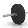 Großaufnahme vom Verbindungssystem von WARCO-Boden 6084 - Bumper Plate – Solid Rubber im Farbdesign Anthracite. Abmessungen 5 kg | ø 45,4 x 3,15 cm.