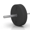 Großaufnahme vom Verbindungssystem von WARCO-Boden 6085 - Bumper Plate – Solid Rubber im Farbdesign Anthracite. Abmessungen 10 kg | ø 45,4 x 5,85 cm.