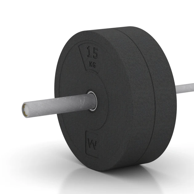 Großaufnahme vom Verbindungssystem von WARCO-Boden 6086 - Bumper Plate – Solid Rubber im Farbdesign Anthracite. Abmessungen 15 kg | ø 45,4 x 8,61 cm.