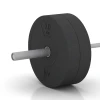 Großaufnahme vom Verbindungssystem von WARCO-Boden 6089 - Bumper Plate Slim im Farbdesign Anthracite. Abmessungen 20 kg | ø 45,4 x 8,61 cm.