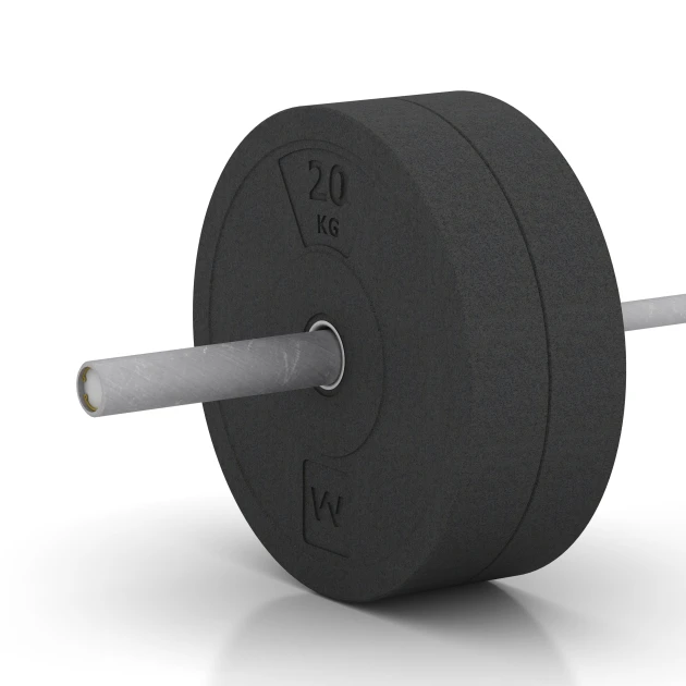 Großaufnahme vom Verbindungssystem von WARCO-Boden 6089 - Bumper Plate Slim im Farbdesign Anthracite. Abmessungen 20 kg | ø 45,4 x 8,61 cm.
