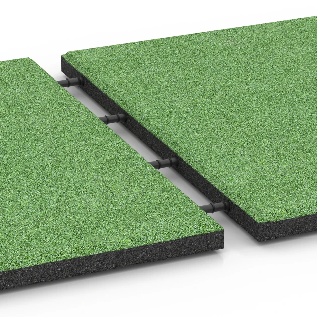 Großaufnahme vom Verbindungssystem von WARCO-Boden 6184 - Dog resting mat im Farbdesign Linden green. Abmessungen 50 x 50 x 3 cm | 0,25 m².