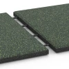Großaufnahme vom Verbindungssystem von WARCO-Boden 6415 - Playground safety tile – CFH 90 cm im Farbdesign English lawn. Abmessungen 50 x 50 x 3 cm | 0,25 m².