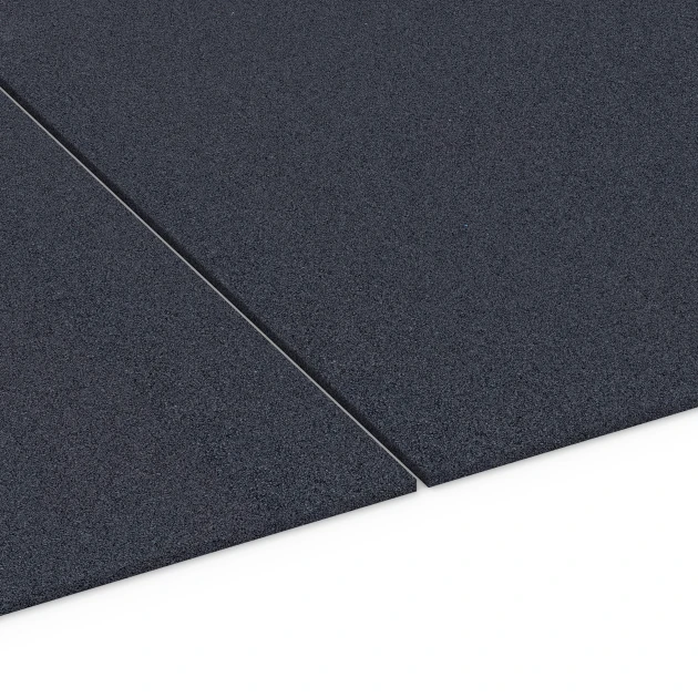 Großaufnahme vom Verbindungssystem von WARCO-Boden 6177 - Fitness Performance Elite Training Floor im Farbdesign Anthracite. Abmessungen 100 × 100 × 1 cm.
