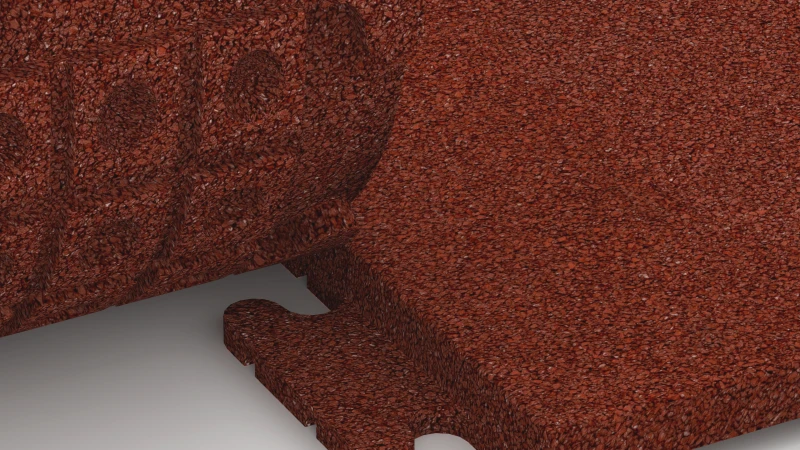 Hidden jigsaw interlock with rounded bevel