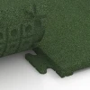 Großaufnahme vom Verbindungssystem von WARCO-Boden 6977 - Fitness Floor Tile Classic im Farbdesign Grass green. Abmessungen 50 x 50 x 3 cm | 0,25 m².