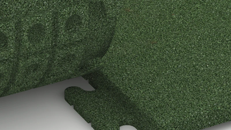 Hidden jigsaw interlock with rounded bevel