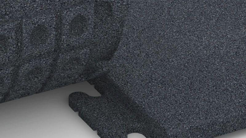 Hidden jigsaw interlock with rounded bevel