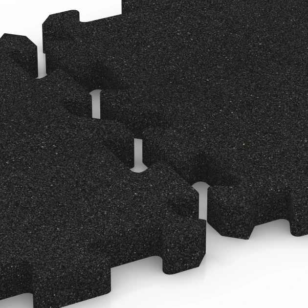 Großaufnahme vom Verbindungssystem von WARCO-Boden 6980 - Sports court tile im Farbdesign Anthracite. Abmessungen 50 x 50 x 4 cm | 0,25 m².