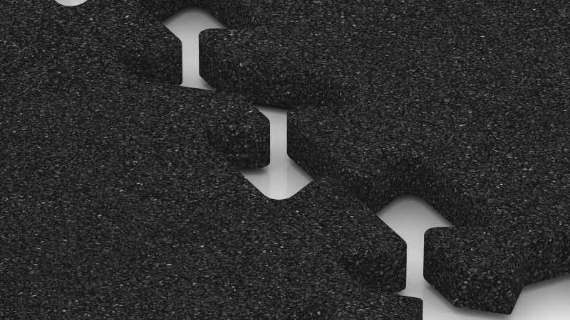 Jigsaw interlock with slight rounded bevel