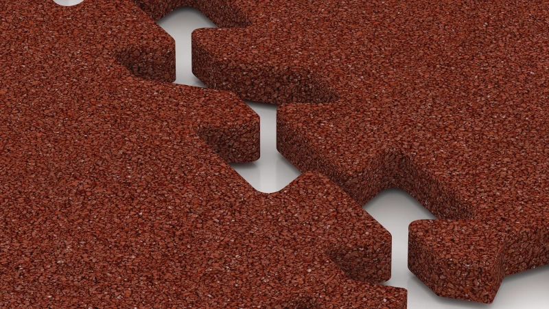 Jigsaw interlock with slight rounded bevel