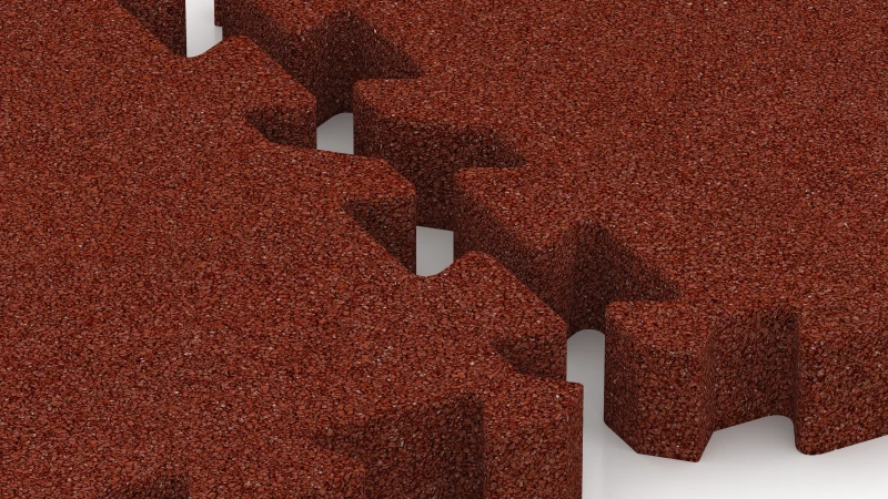 Jigsaw interlock with slight rounded bevel