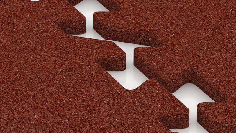 Jigsaw interlock with slight rounded bevel