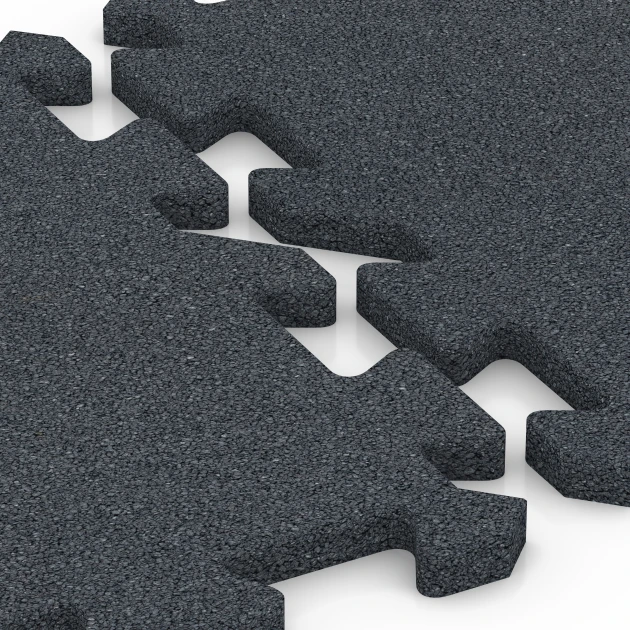 Großaufnahme vom Verbindungssystem von WARCO-Boden 6986 - Gym Floor Protection Mat im Farbdesign Slate grey. Abmessungen 50 x 50 x 2 cm | 0,25 m².