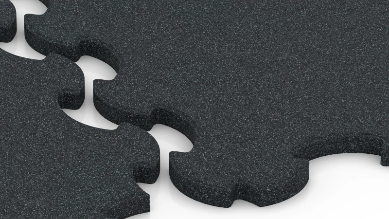 Optimised jigsaw interlock with bevelled edges