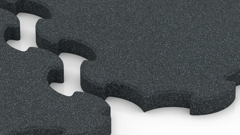 Optimised jigsaw interlock with bevelled edges
