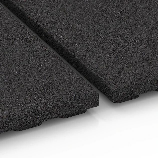 Großaufnahme vom Verbindungssystem von WARCO-Boden 6389 - Stable Mat Luxury im Farbdesign Anthracite. Abmessungen 100 x 50 x 4,5 cm | 0,50 m².