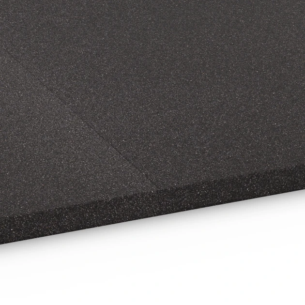 Großaufnahme vom Verbindungssystem von WARCO-Boden 6658 - Base Layer CL 1 im Farbdesign Anthracite. Abmessungen 104 x 104 x 2,7 cm.