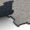 Großaufnahme vom Verbindungssystem von WARCO-Boden 6869 - Fitness Max Floor System im Farbdesign Grey Granite. Abmessungen 97,1 x 97,1 × 1,8 cm.