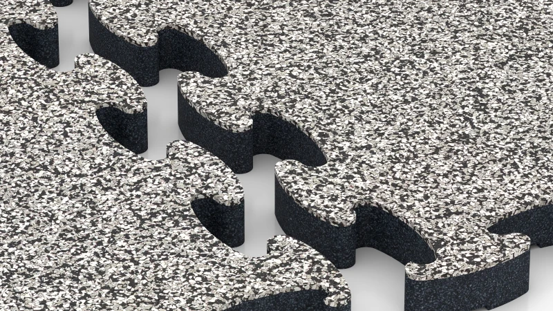 Optimised jigsaw interlock without bevel