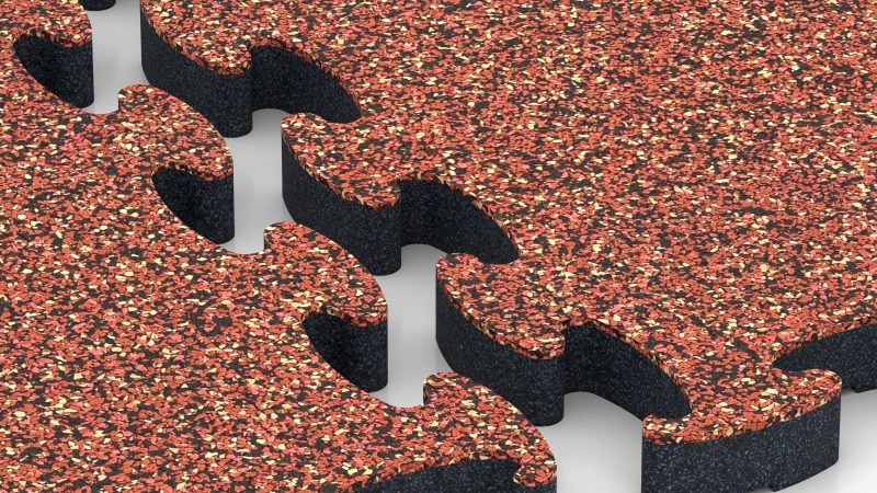 Optimised jigsaw interlock without bevel