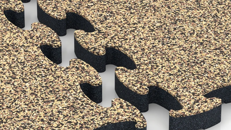 Optimised jigsaw interlock without bevel