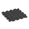 Großaufnahme vom Verbindungssystem von WARCO-Boden 6769 - Pool Surround Tiles im Farbdesign Dark Grey Granite. Abmessungen 30 x 30 x 1,8 cm.