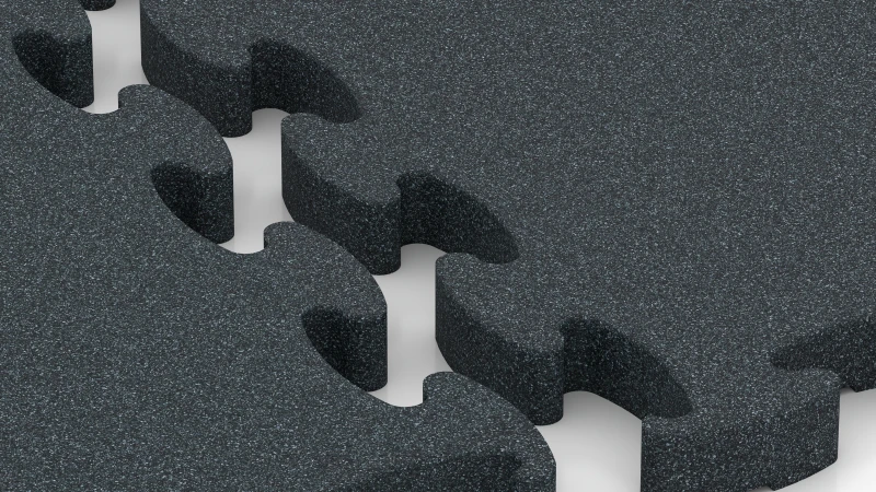 Optimised jigsaw interlock without bevel
