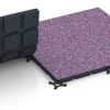 Großaufnahme vom Verbindungssystem von WARCO-Boden 7137 - Outdoor Gym Flooring im Farbdesign Lavender. Abmessungen 60 x 60 x 3 cm | 0,36 m².