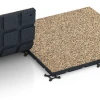 Großaufnahme vom Verbindungssystem von WARCO-Boden 7140 - Outdoor Gym Flooring im Farbdesign Rattan. Abmessungen 60 x 60 x 3 cm | 0,36 m².