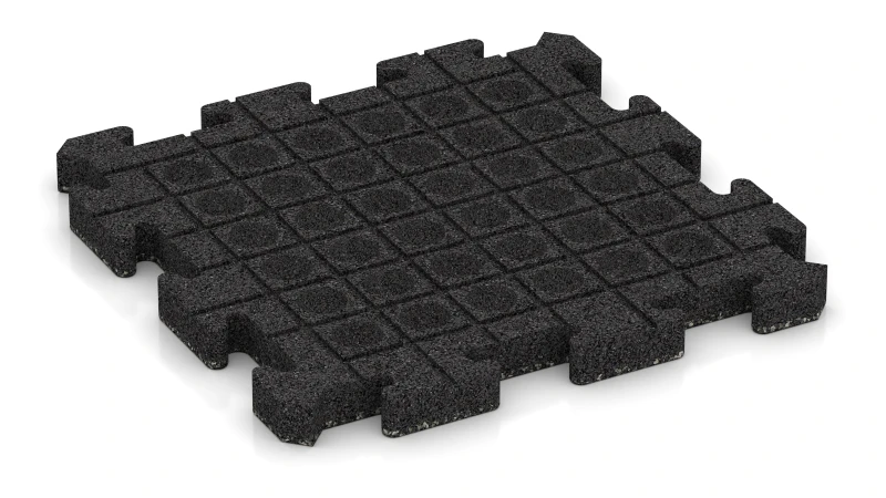 Drainage channels and domes in a square pattern