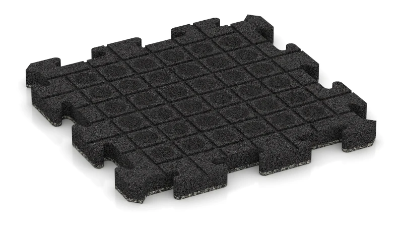 Drainage channels and domes in a square pattern