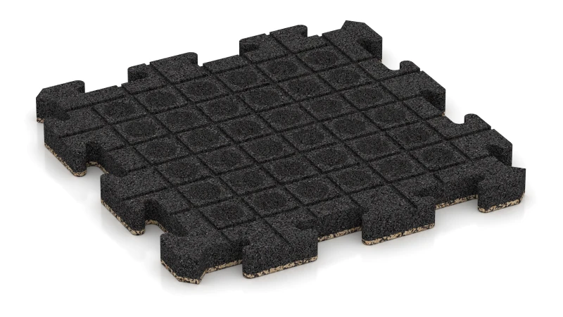 Drainage channels and domes in a square pattern