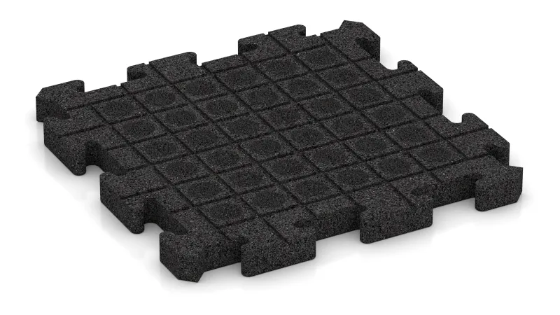 Drainage channels and domes in a square pattern